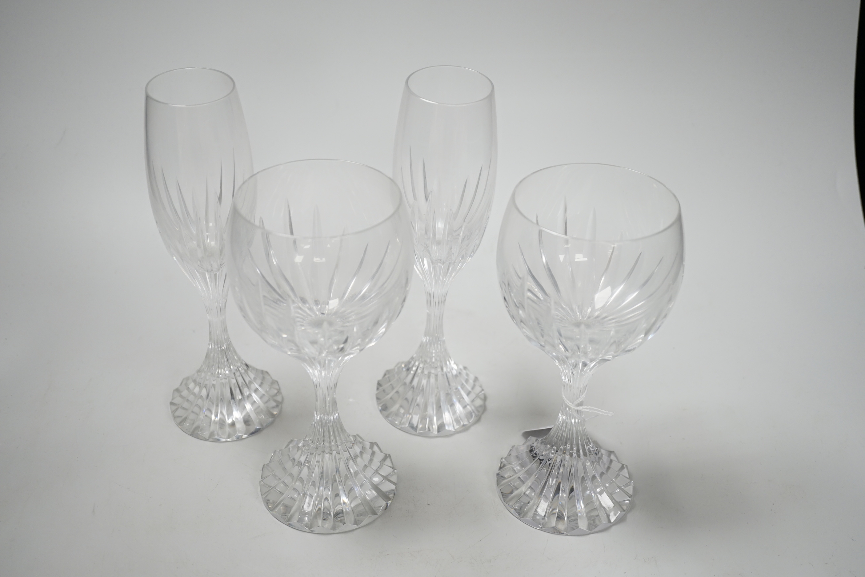Two pairs of Baccarat drinking glasses